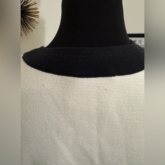kate spade color block cardigan in white with black accents size small - Picture 6 of 10